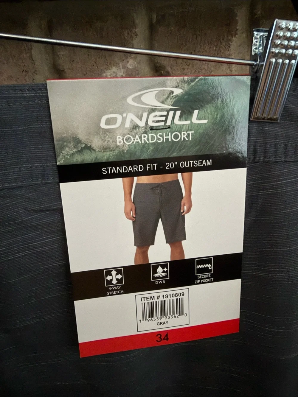 O'Neill Charcoal Gray Lace-Up Boardshorts